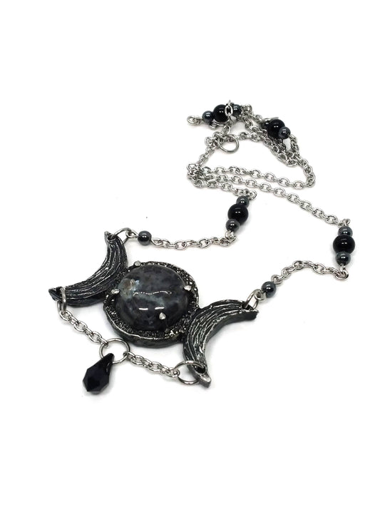 Triple Moon Goddess Necklace