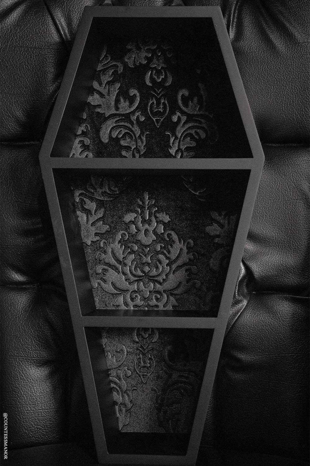 Haunted Mansion 20" Coffin/Velvet Shelf