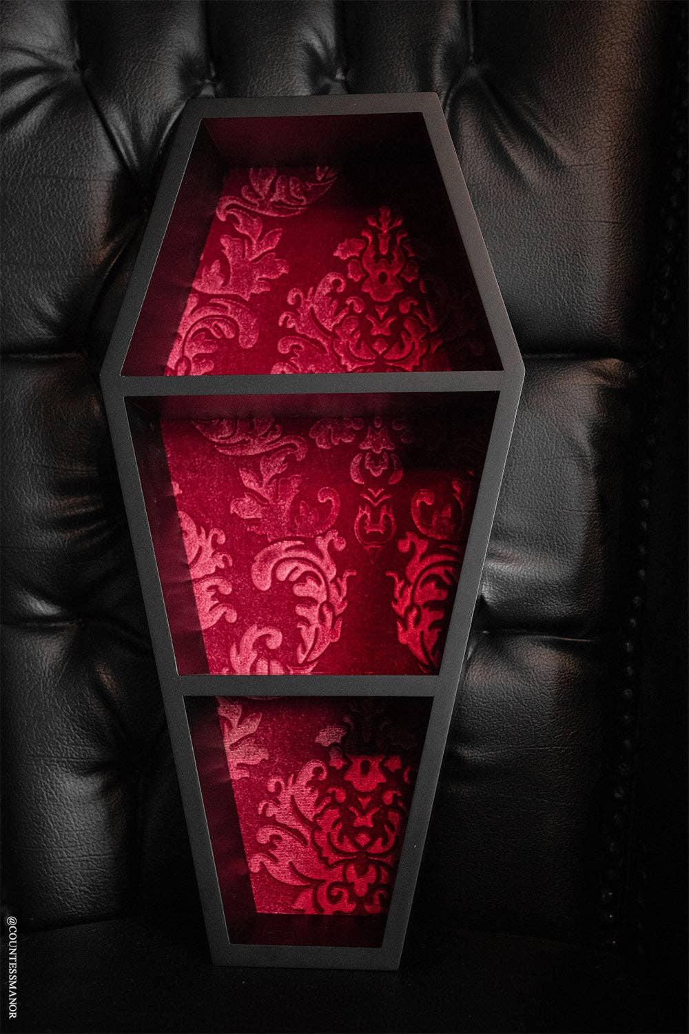 Haunted Mansion 20" Coffin/Velvet Shelf