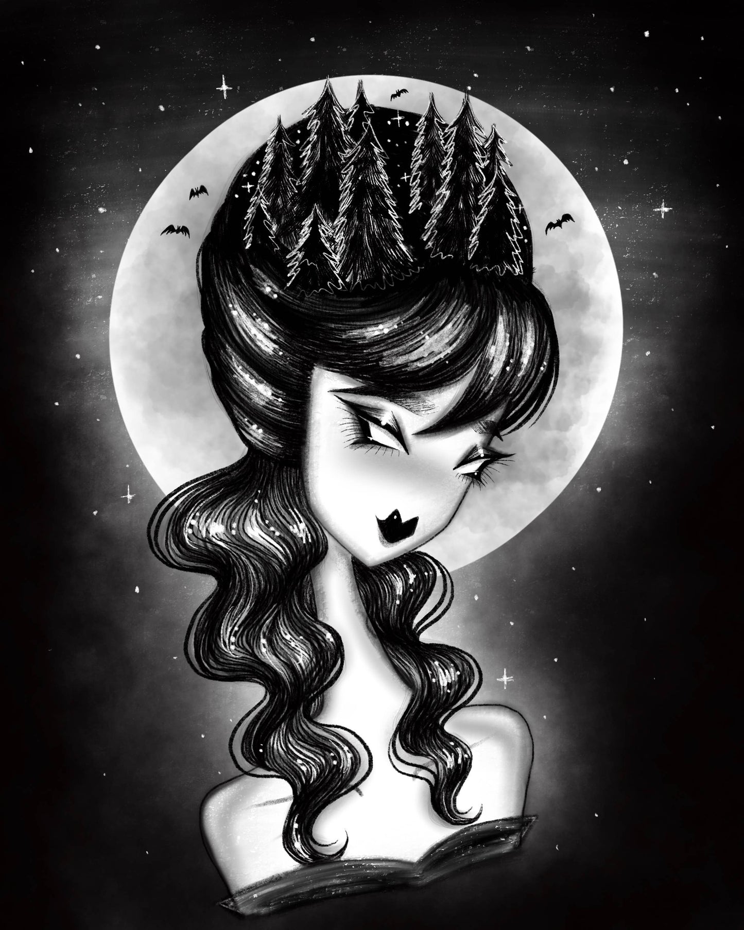 "Haunted Forest" Halloween Fine Art Print