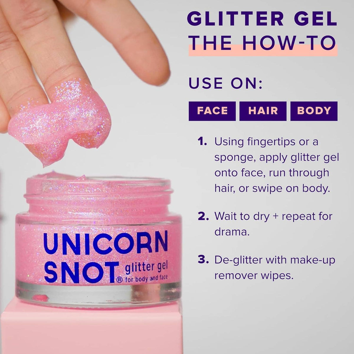 Original Glitter Gel | Flamingo-Pink | Body Glitter | Shiny