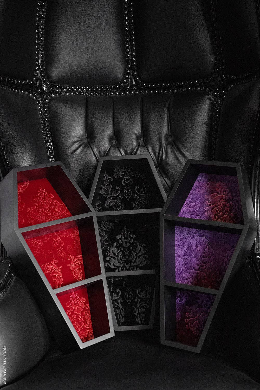 Haunted Mansion 20" Coffin/Velvet Shelf