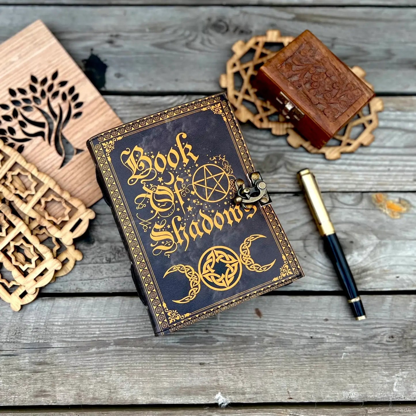 Vintage Leather- Book of Shadow Print Journal