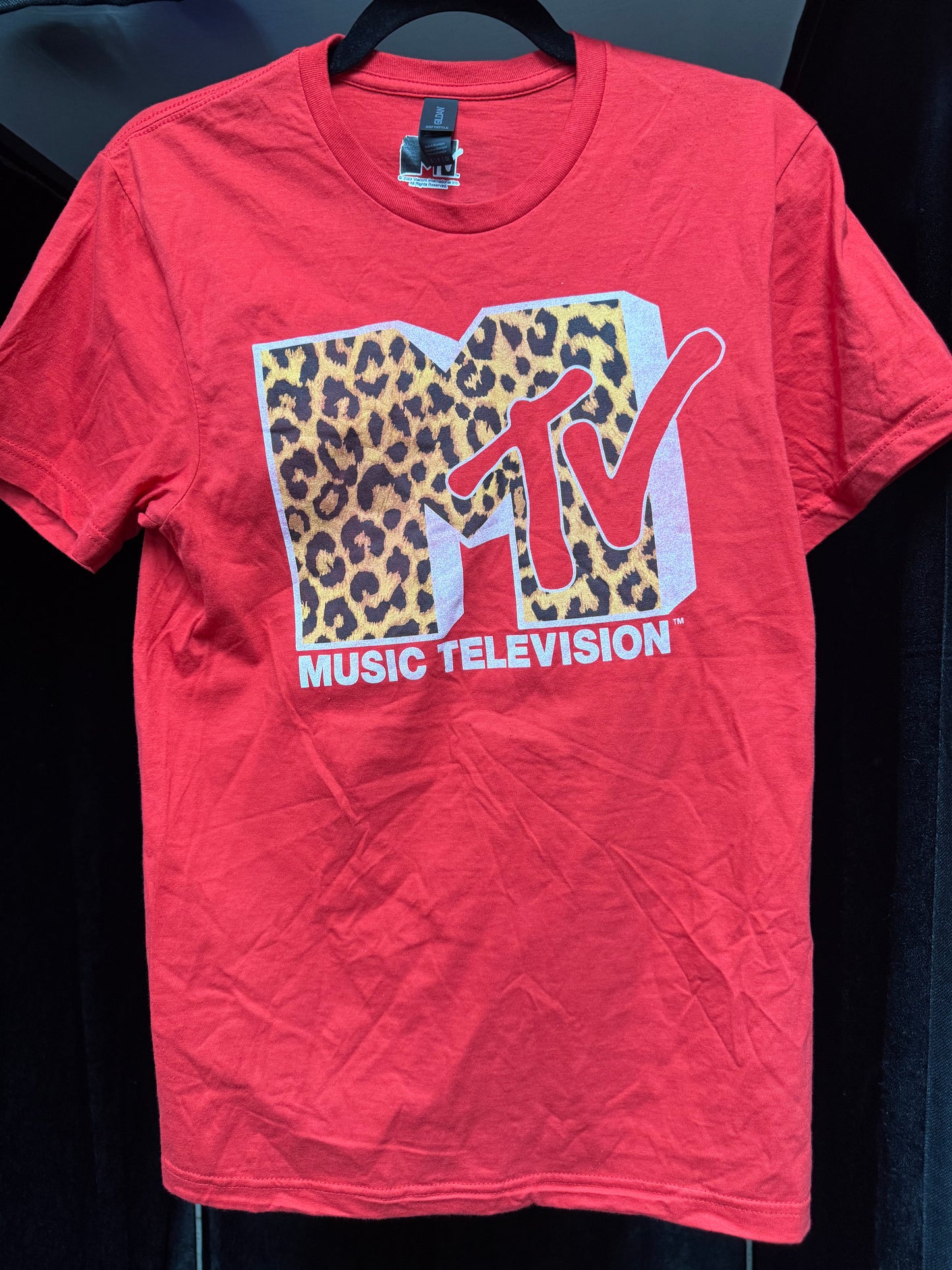 Red MTV Leopard Shirt- Size Small