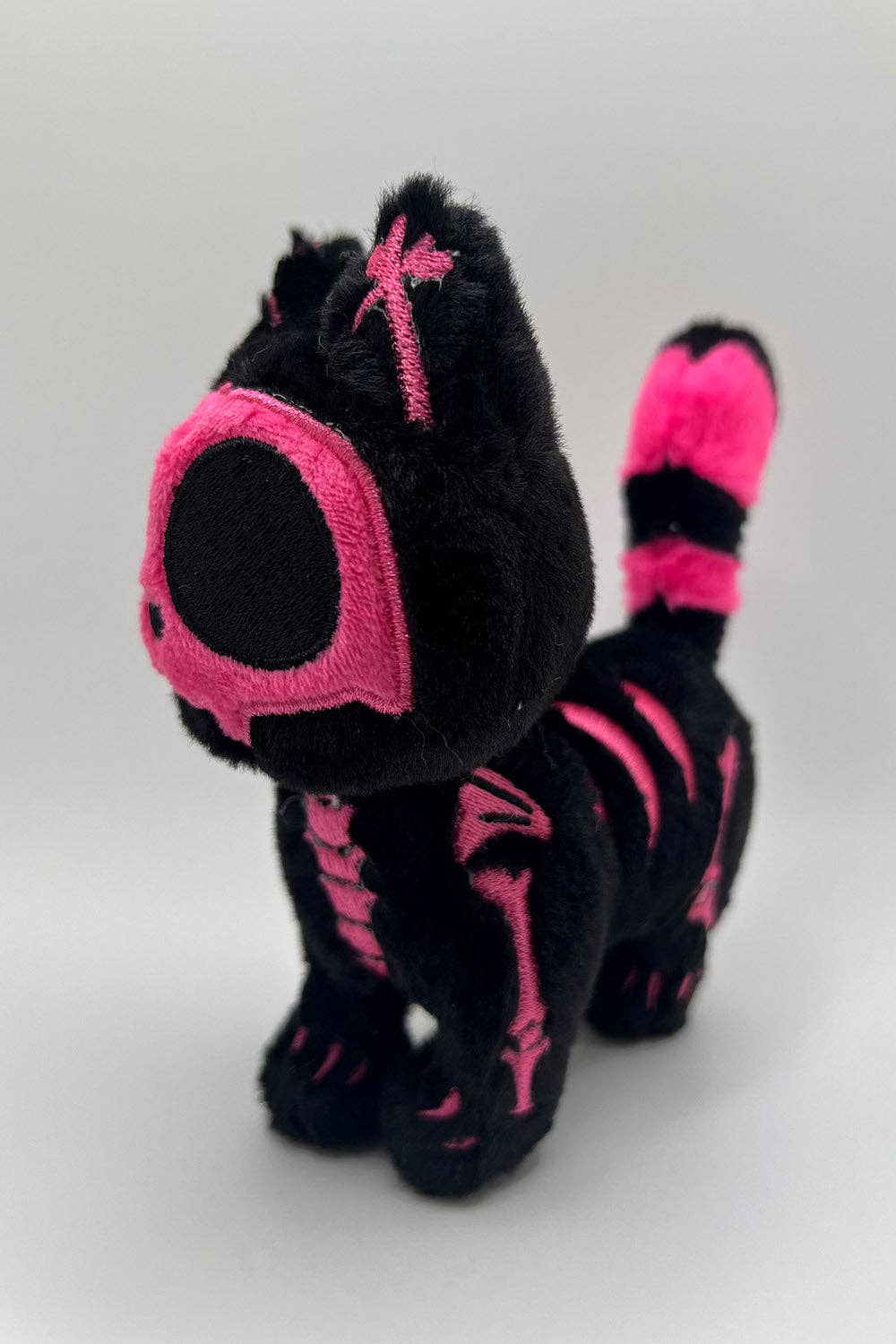 Bubblegum Skelekitty Plush Keychain