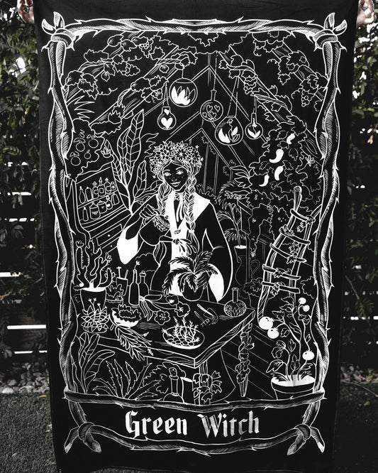 Green Witch Oracle Tapestry