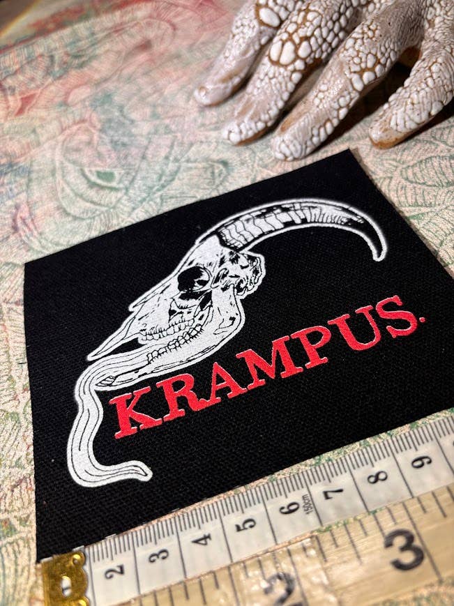 Krampus skull patch.