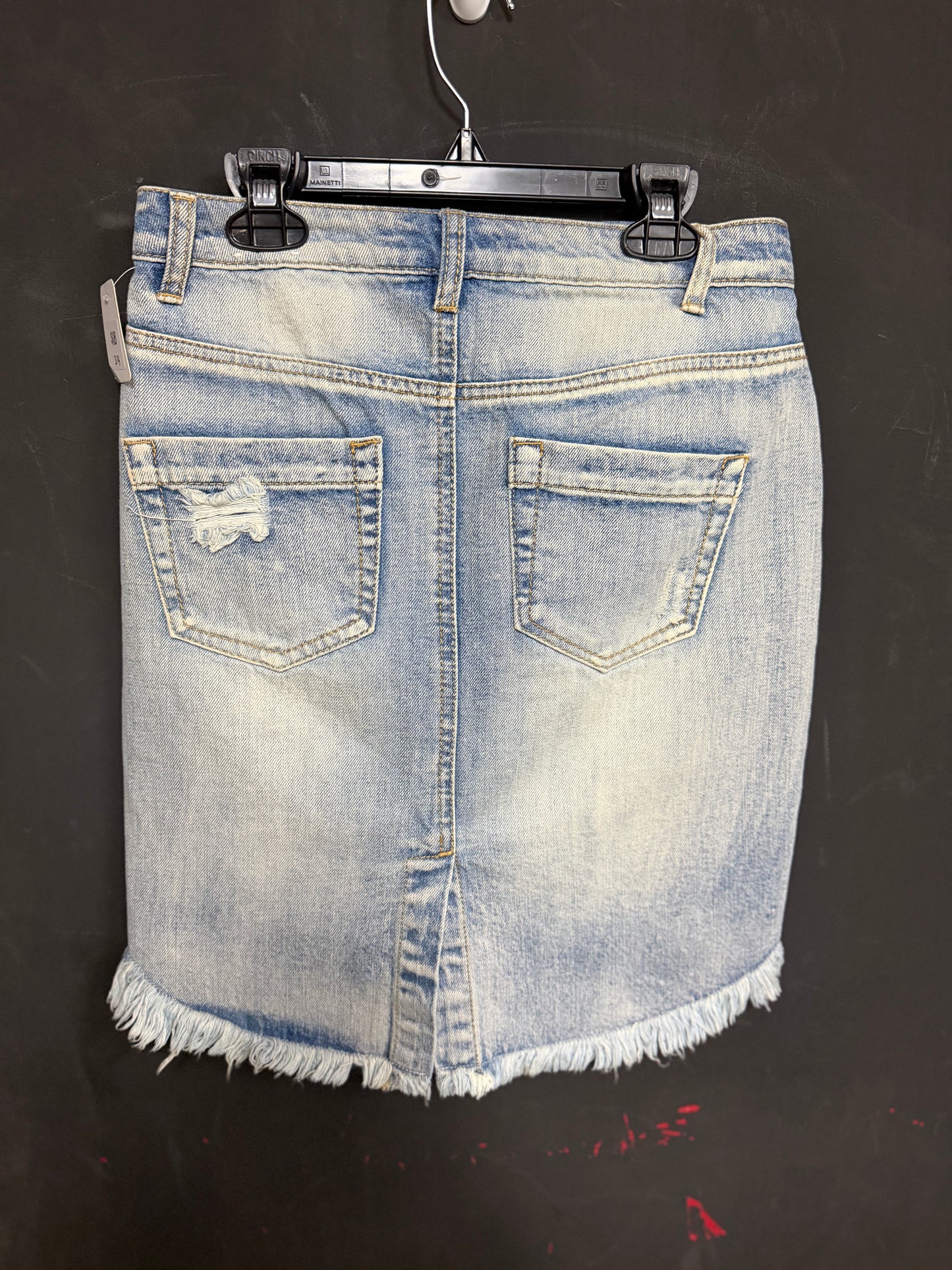 Vanilla Star Y2K Light Wash Distressed Skirt-Size 3/4