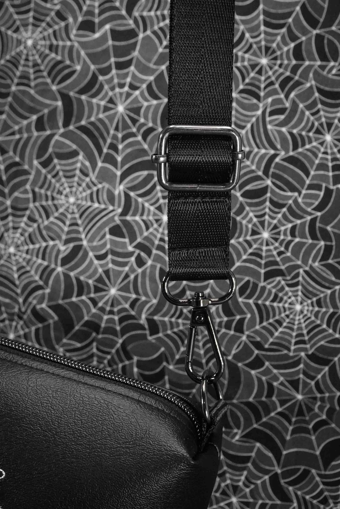 Purple Filigree Bat Medium Crossbody Bag - Gunmetal Hardware, Embroidered Purse, Vegan Leather