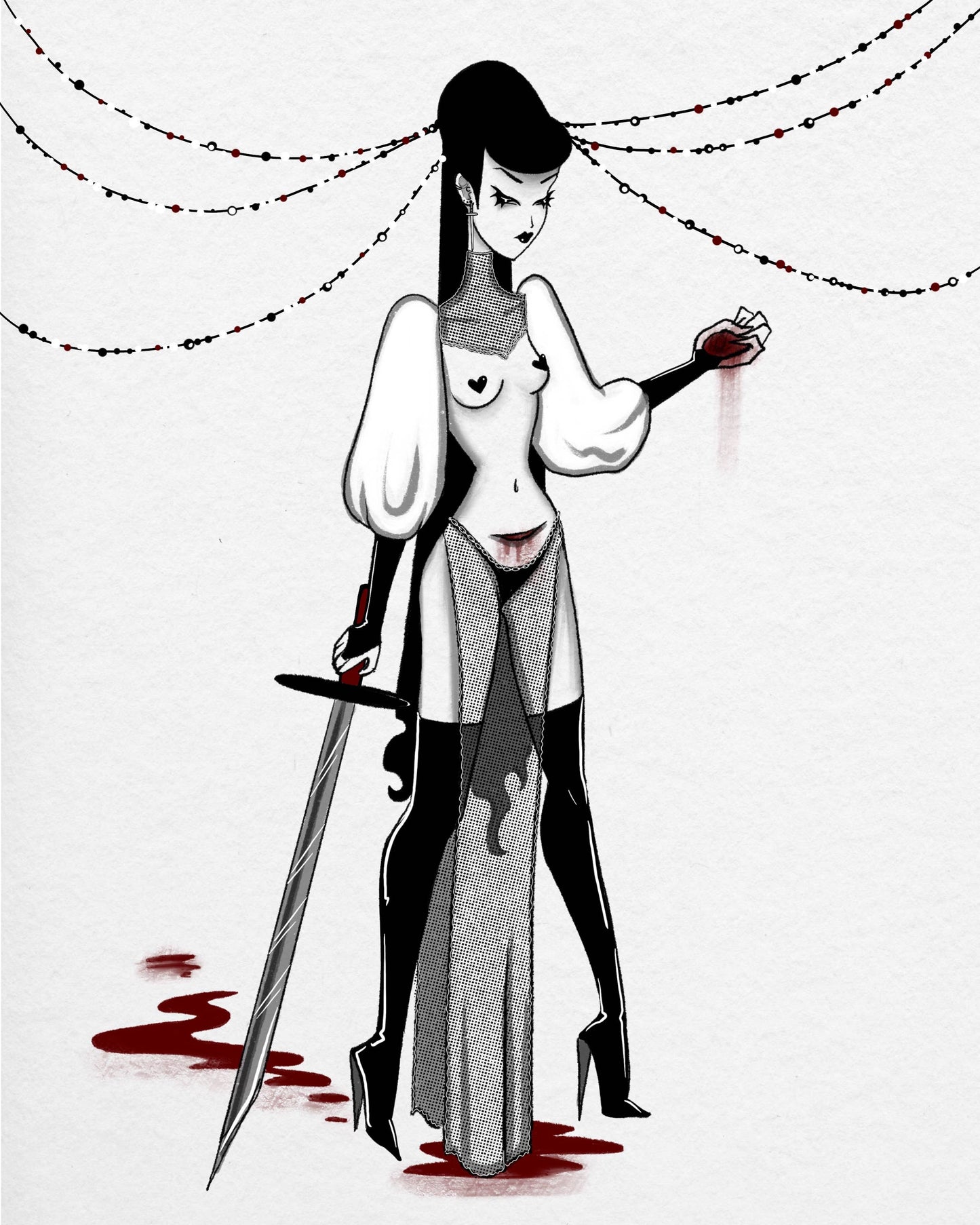 "Resilience" Gothic Mental Health Strength Fine Art Print