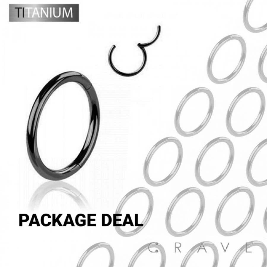 IMPLANT GRADE TITANIUM BLACK HINGED SEGMENT RING