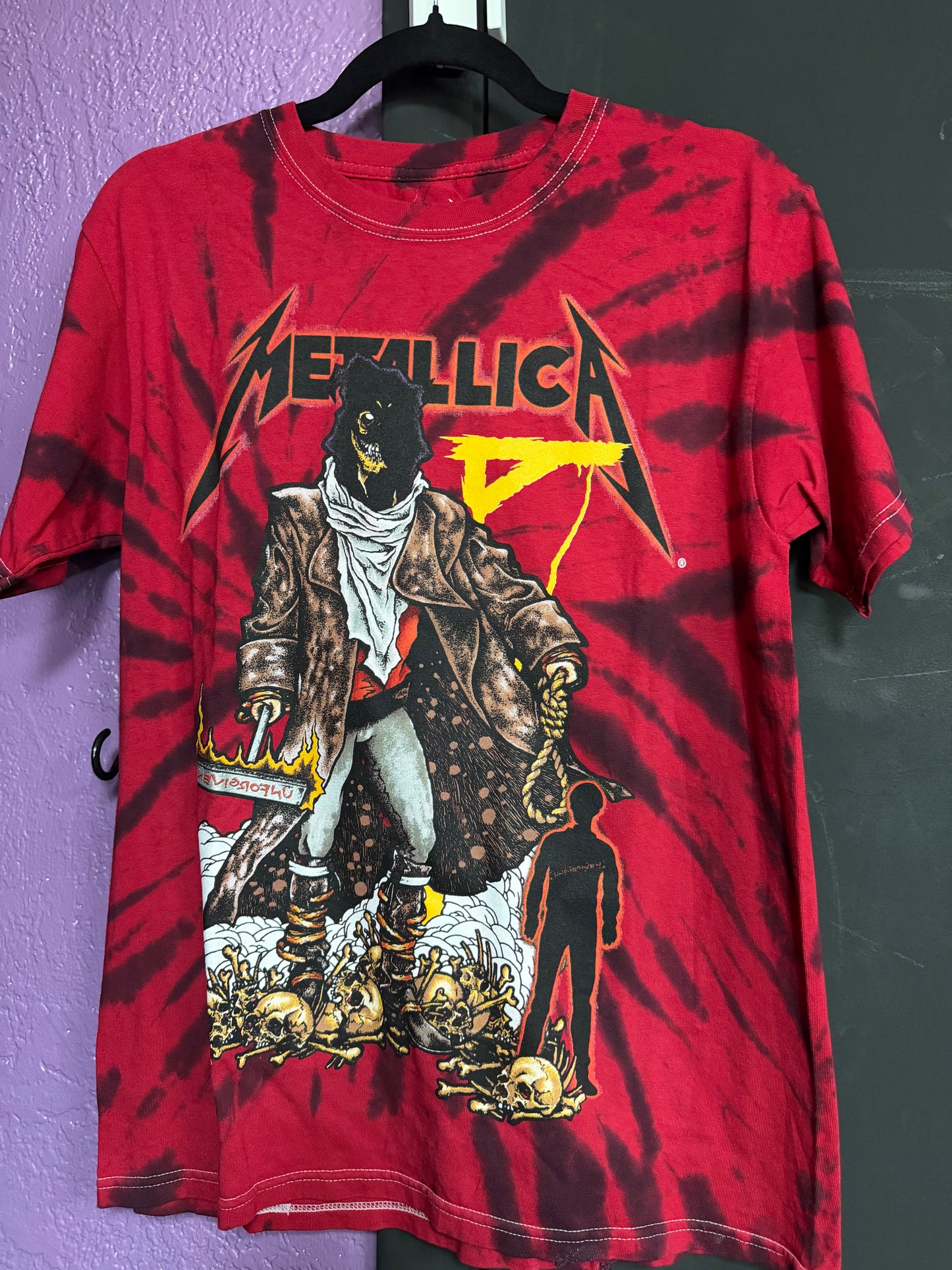 Metallica Red Tie Dye- Shirt- Small