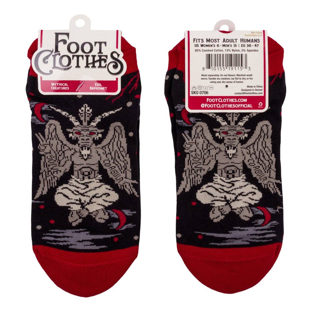 Evil Baphomet Ankle Socks