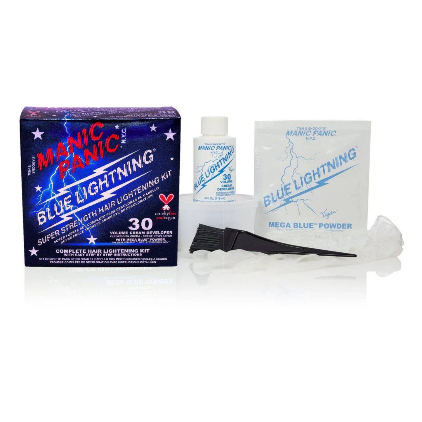 Blue Lightning® Bleach Kit - 30 Volume with Mega Blue Powder