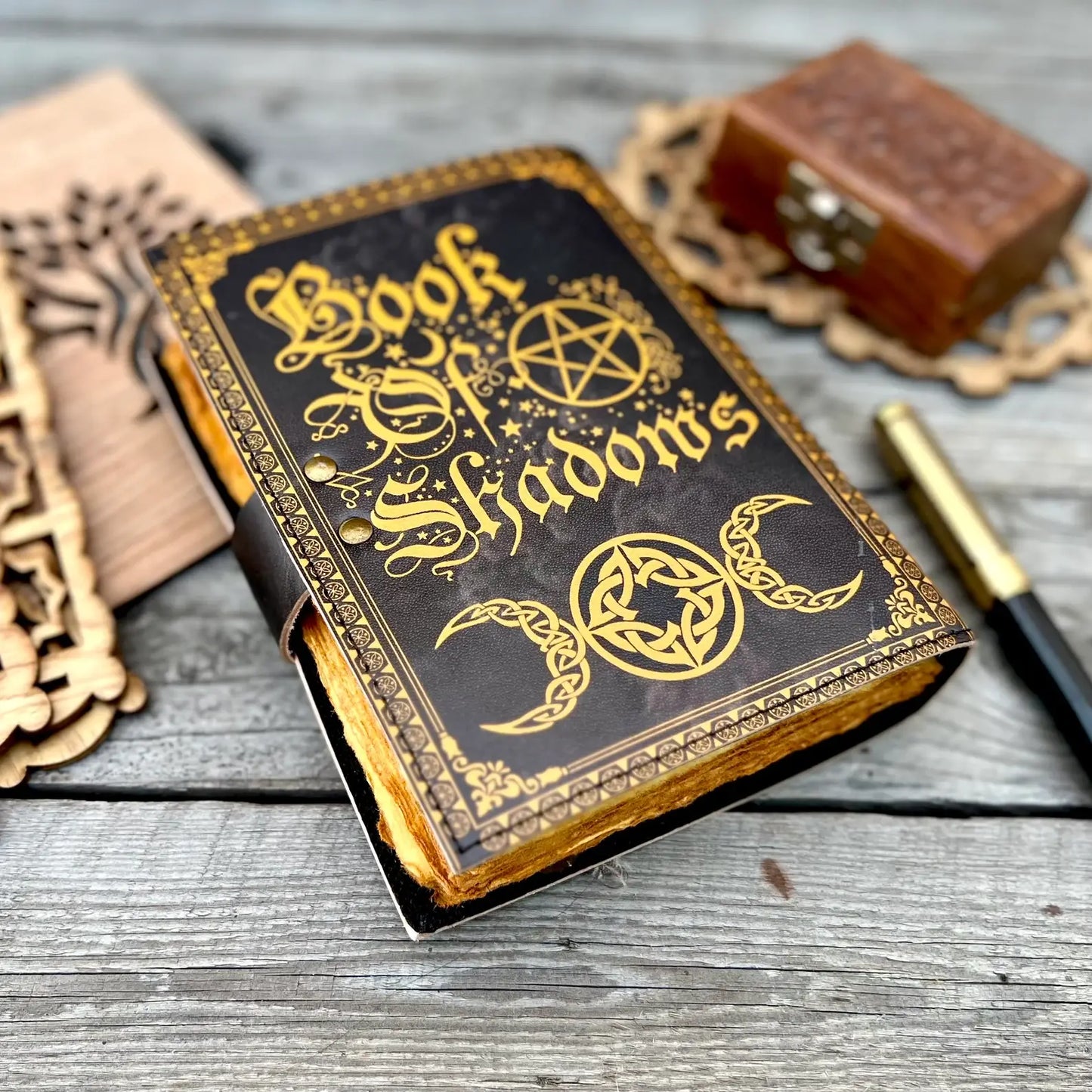 Vintage Leather- Book of Shadow Print Journal