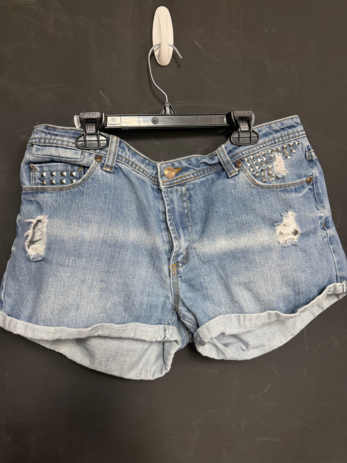 Studded Jean Shorts- 38 waist