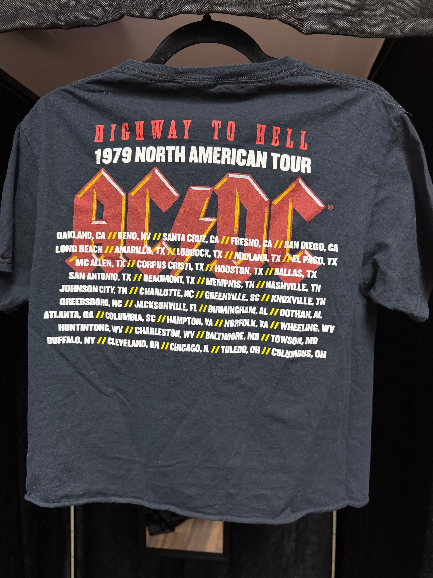 2019 ACDC Crop Top- Size Small