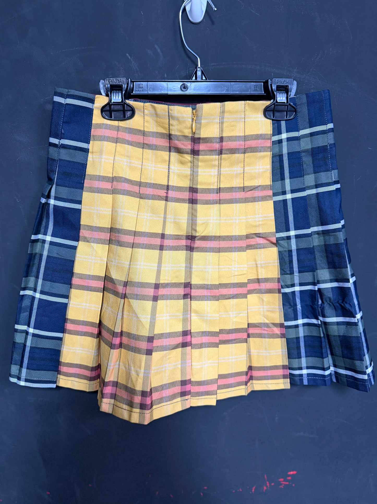Red Plaid Split/Kilt Style Skirt (NOBO) M 7/9