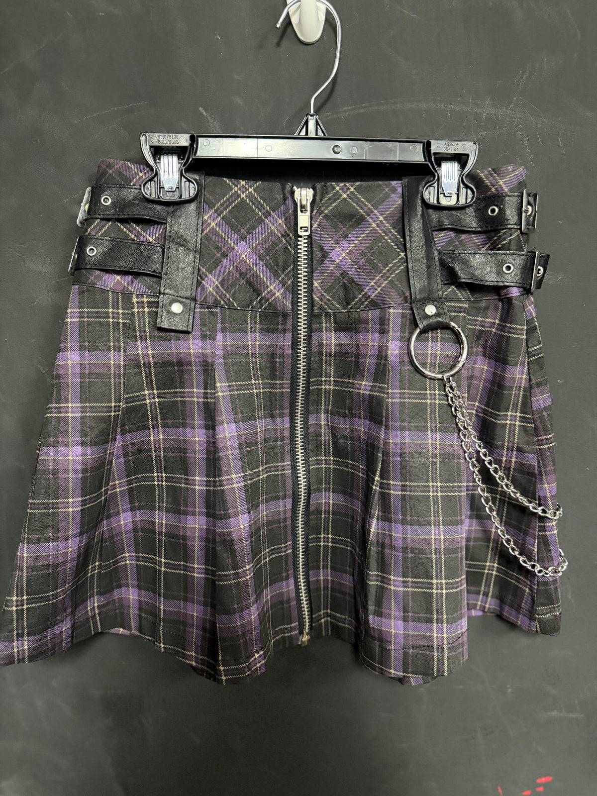 Older Killstar Purple & Black Plaid Skirt- XS