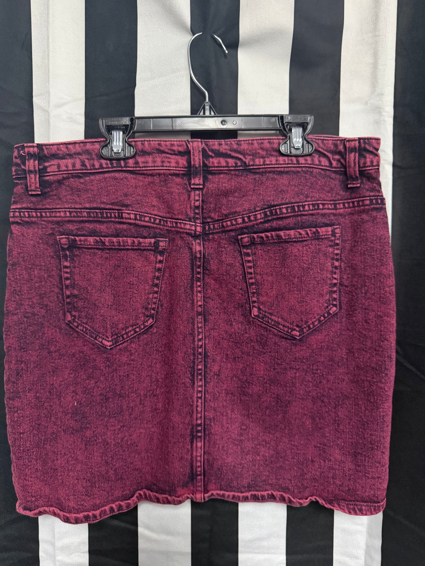 Hot Topic Acid Wash Zipper Skirt- XL
