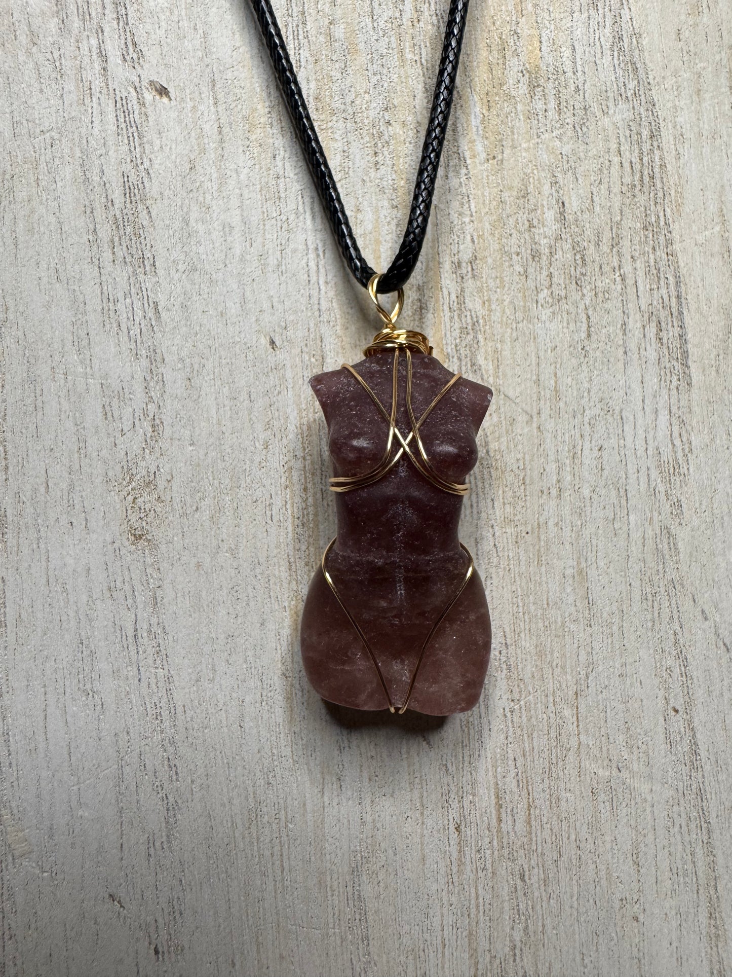 Natural Stone Art Deco Goddess Necklaces