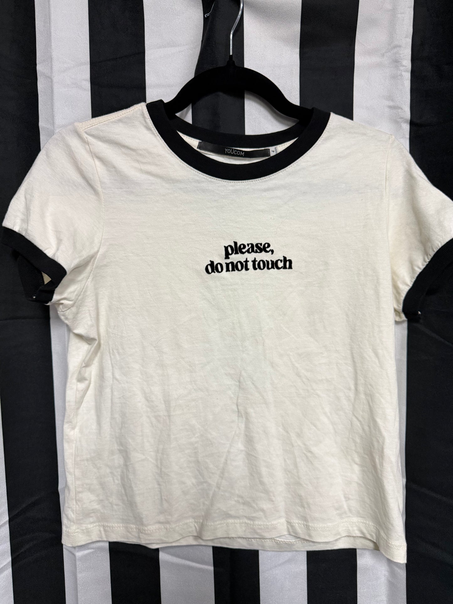 YouCom - Please, Don't Touch Me Crop Top- Size S
