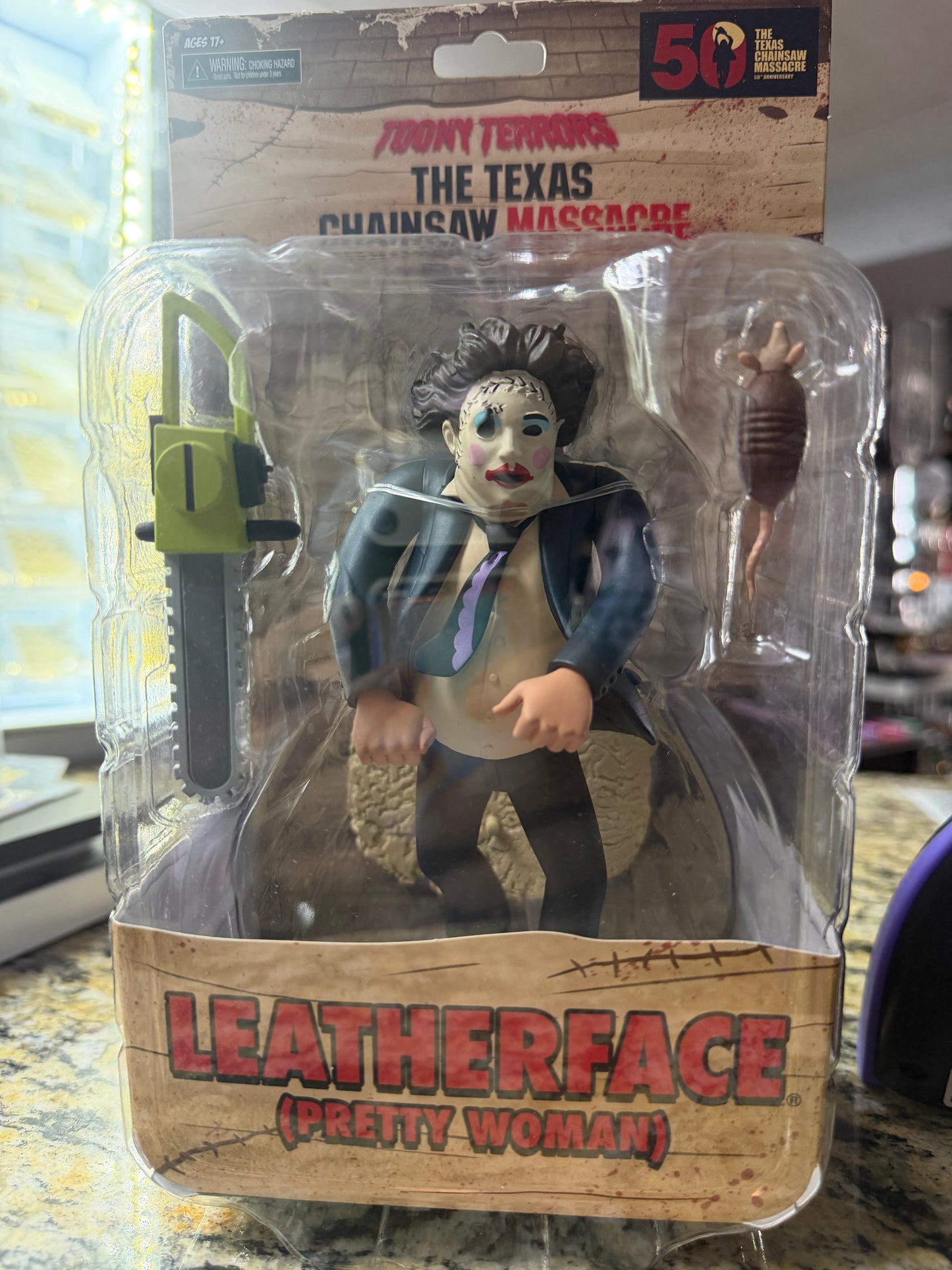 NECA- Leatherface (Pretty Woman) Texas Chainsaw Massacre Toony Terrors- 50TH Anniversary