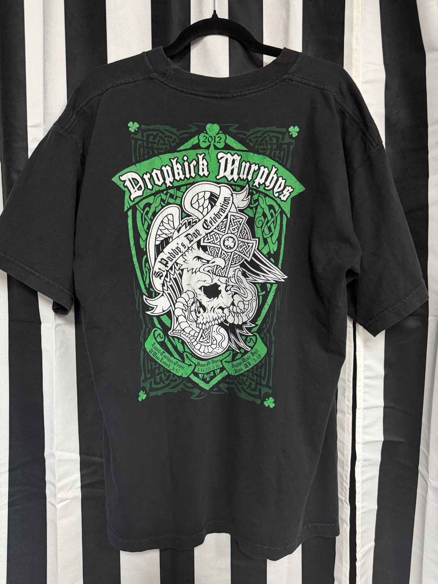 2012 Dropkick Murphys St Patrick's Day Boston Celebration Shirt- Size XL