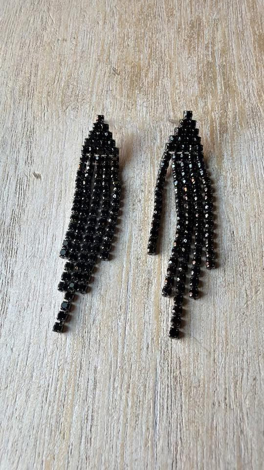 Black Sparkle Earrings