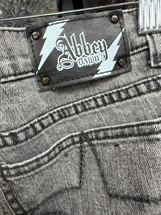 RARE- Abbey Dawn Grey Studded Jeans- Size 7