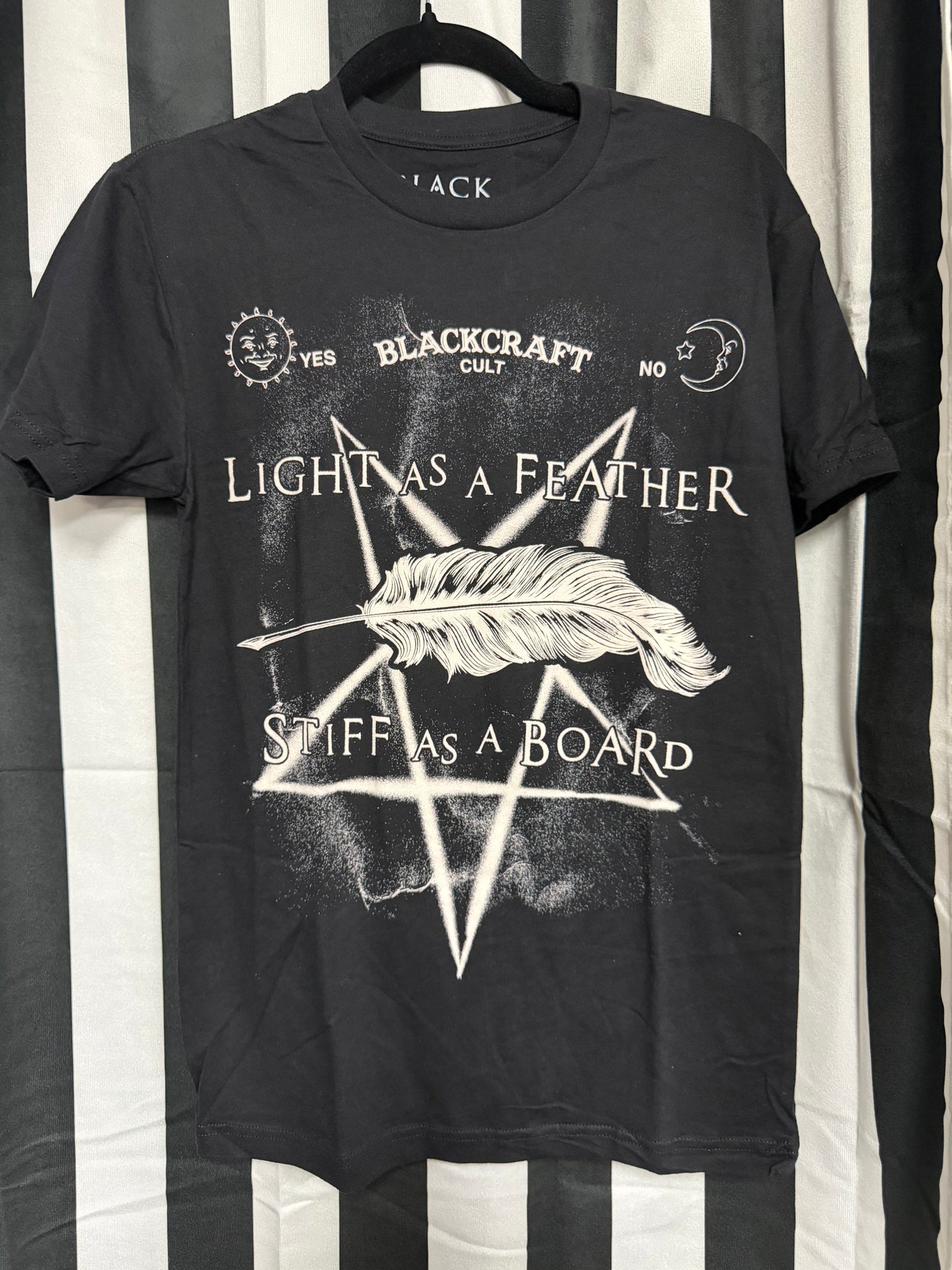 Authentic Blackcraft- Light as a Feather Stiff as a Board Shirt- Size XS