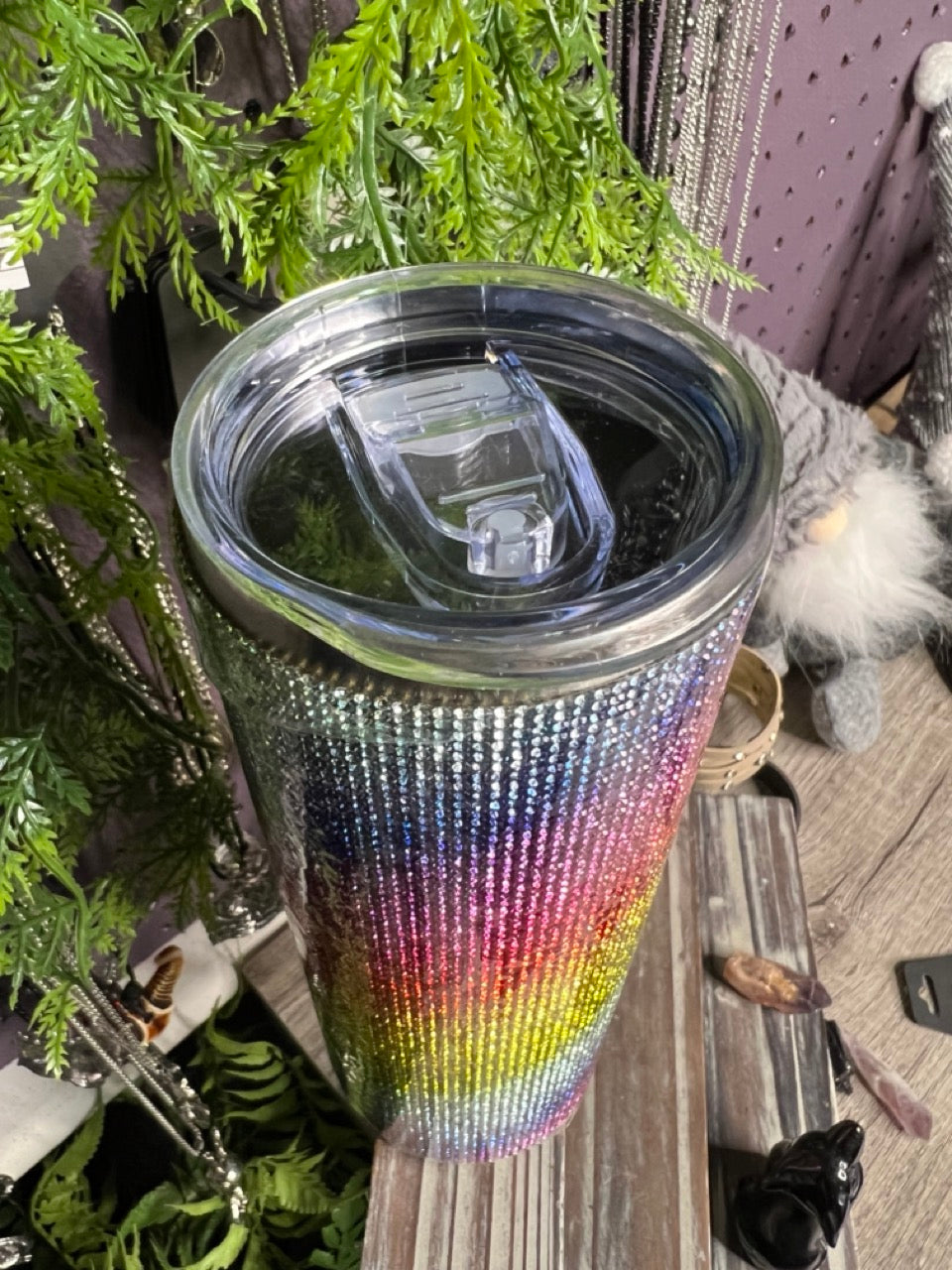 Stainless Steel 20-Ounce Rhinestone Tumbler
