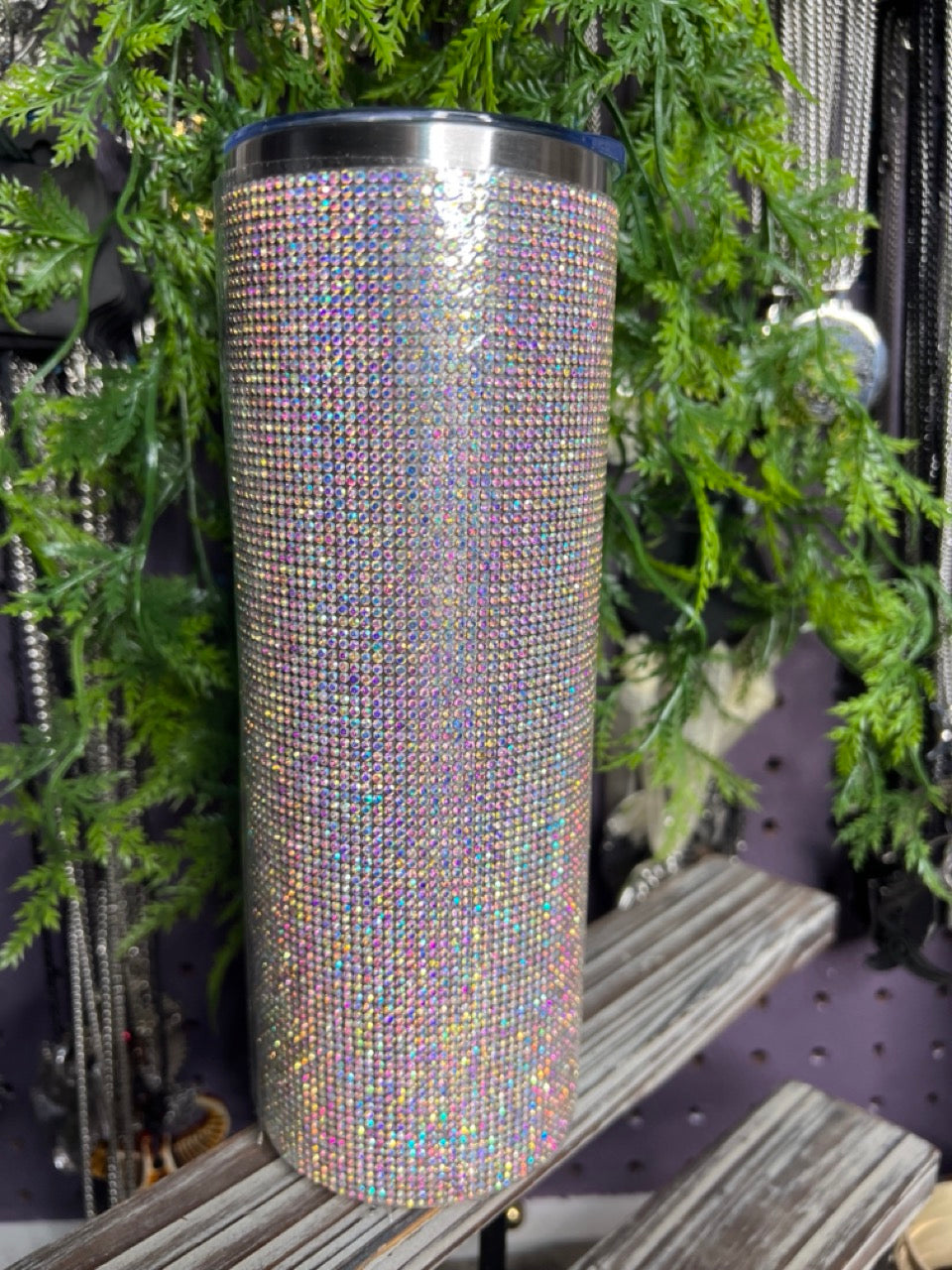 Stainless Steel 20-Ounce Rhinestone Tumbler