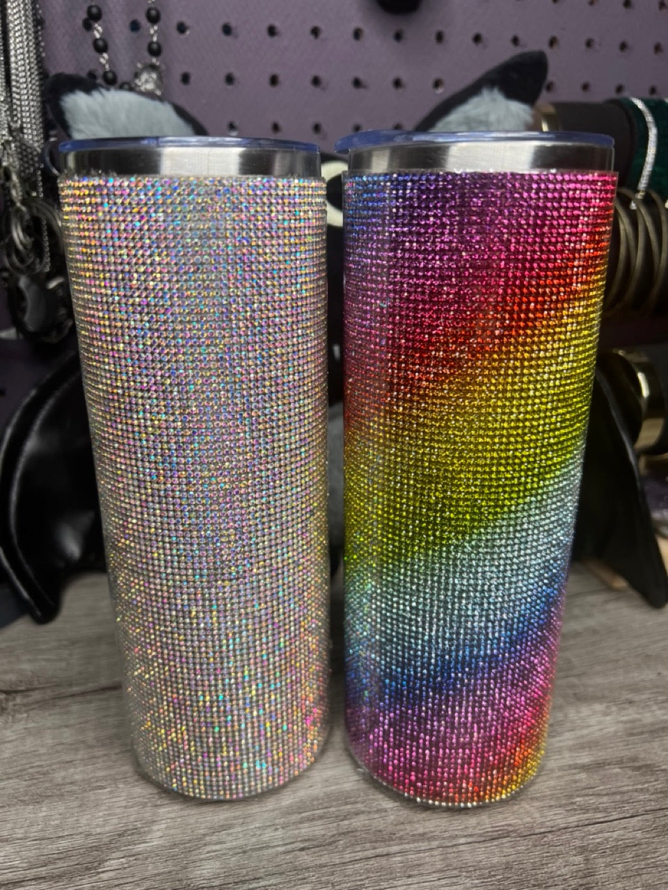 Stainless Steel 20-Ounce Rhinestone Tumbler