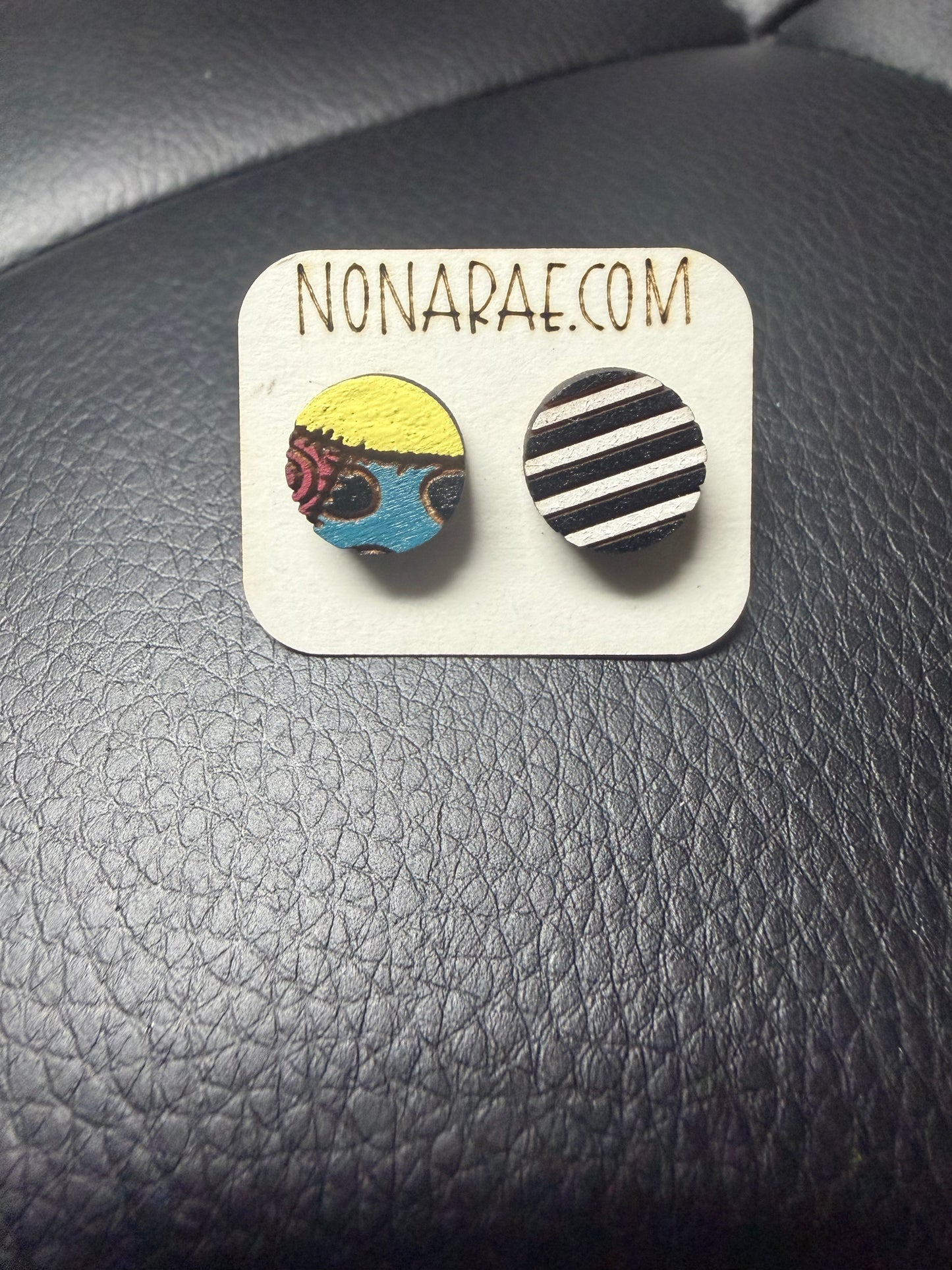 Hand painted- Lightweight- Stud Earrings