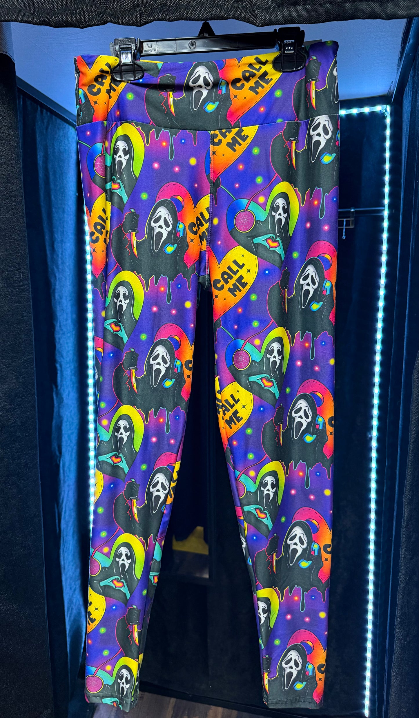 Neon Call Me Ghostface Leggings