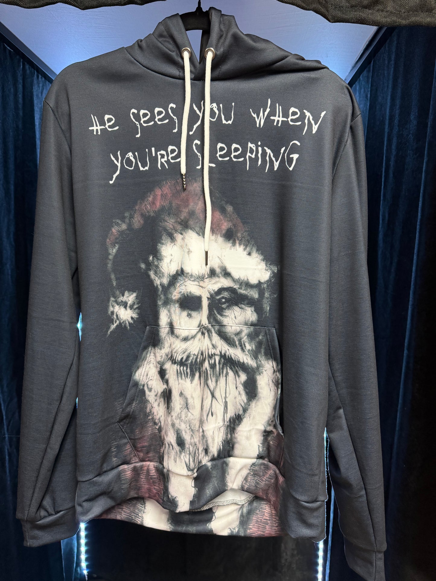 He Sees You When Your Sleeping Hoodie- Size M