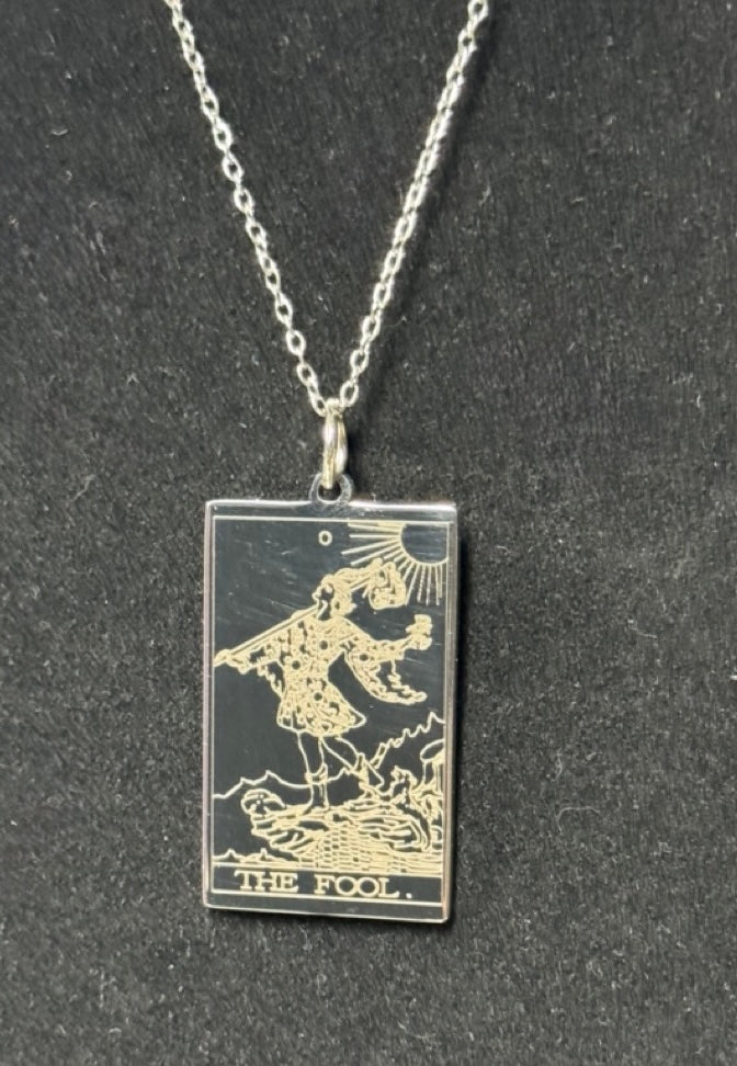 Stainless Steel Tarot Card Necklaces- Choose Your Card!