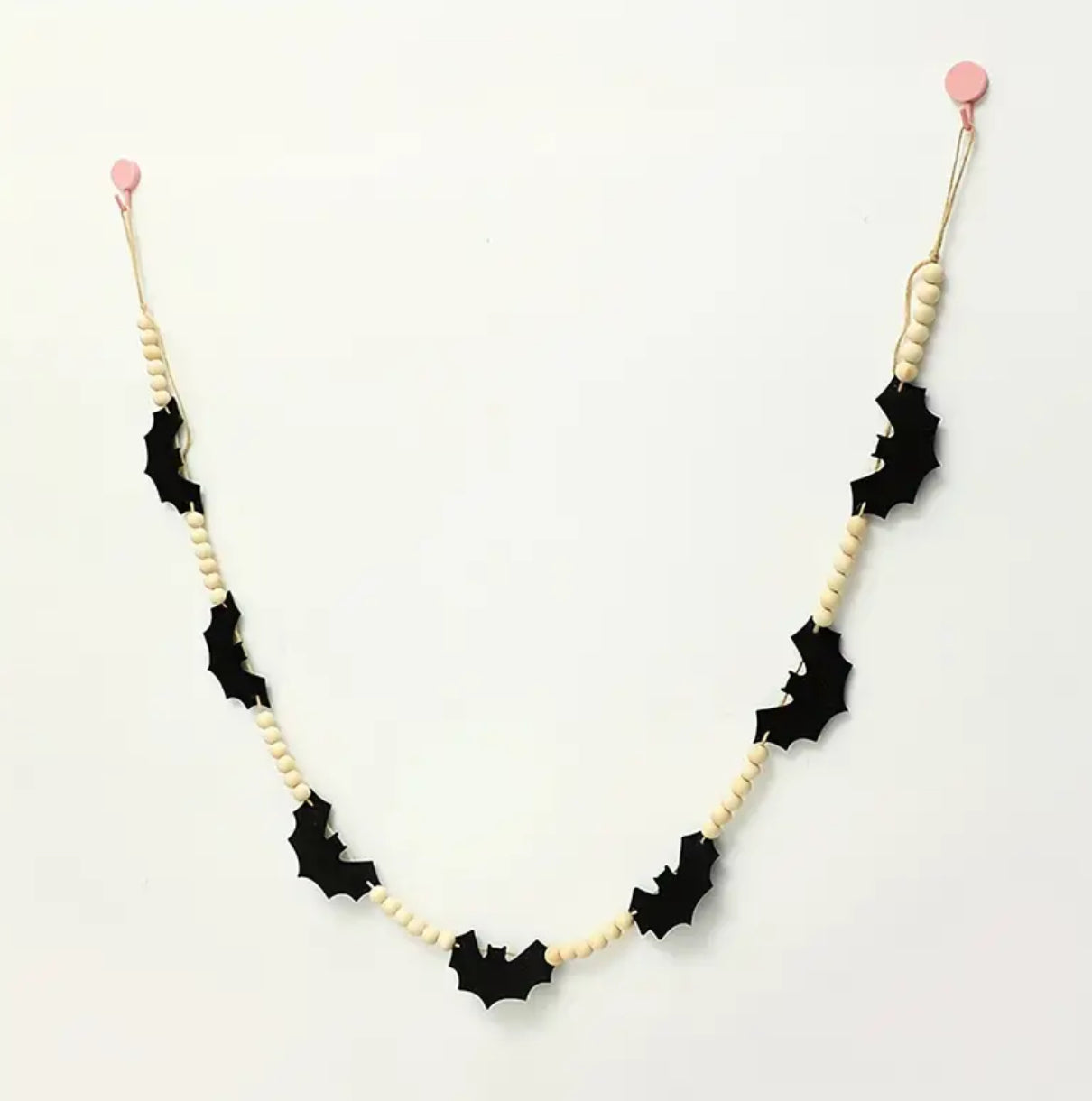 Bat Garland (Felt / Wood) (55 inches wide)