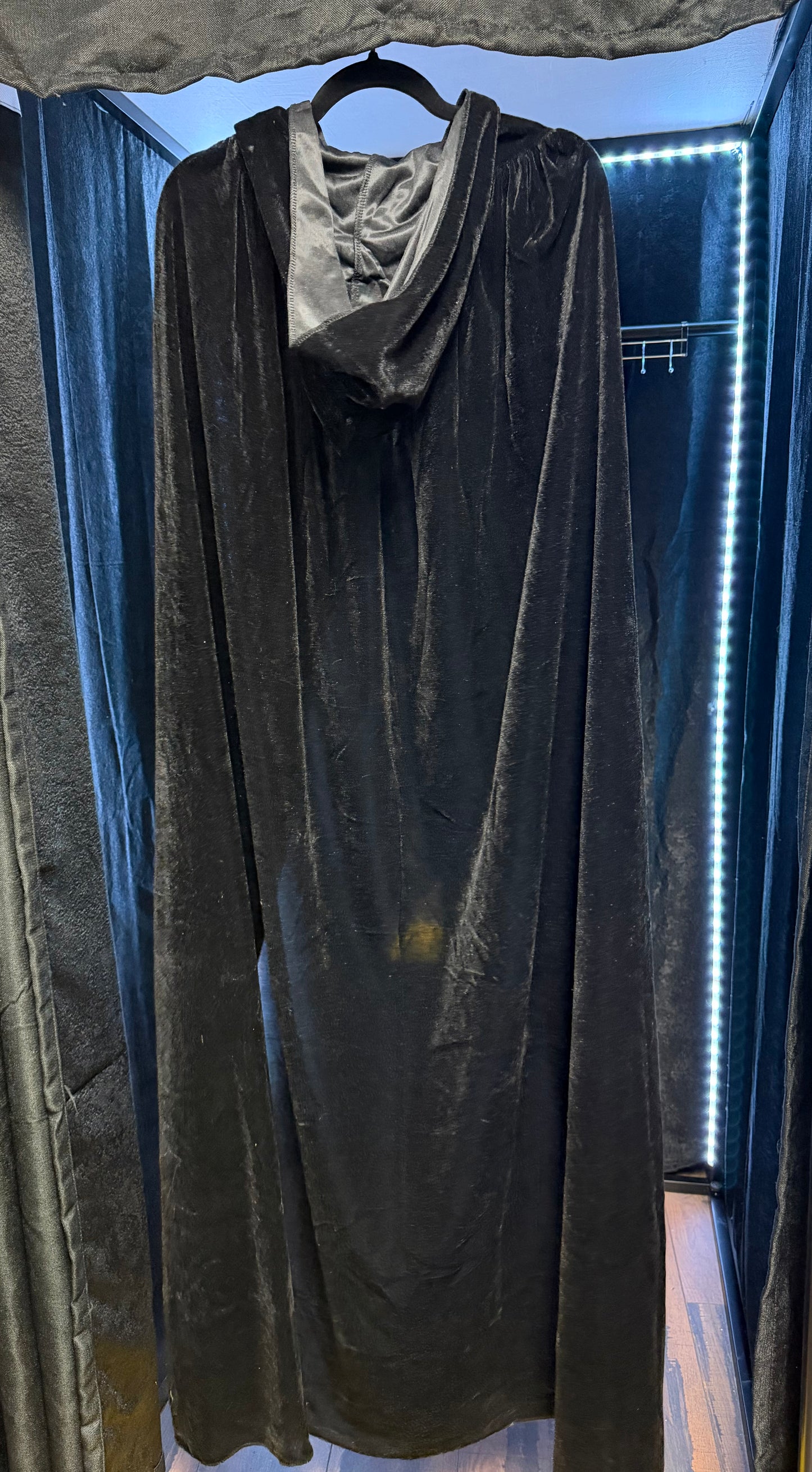 Black Velvet Cloak- One Size