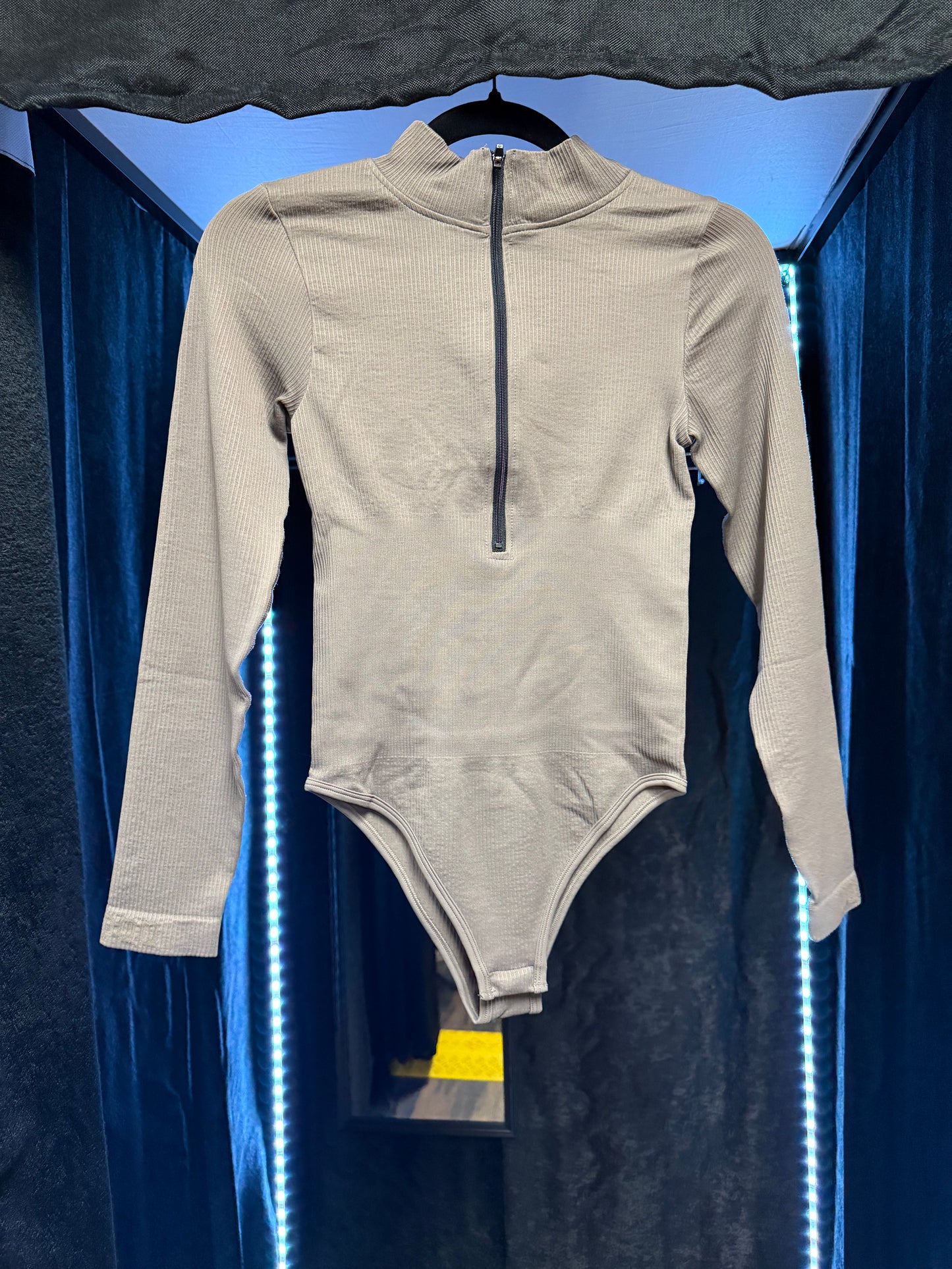 OQQ- Tan/Brown Bodysuit- Size Small