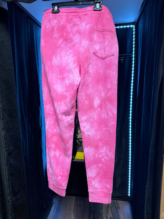 Authentic Blackcraft- Pink Tie Dye Rose Sweatpants- Size Med