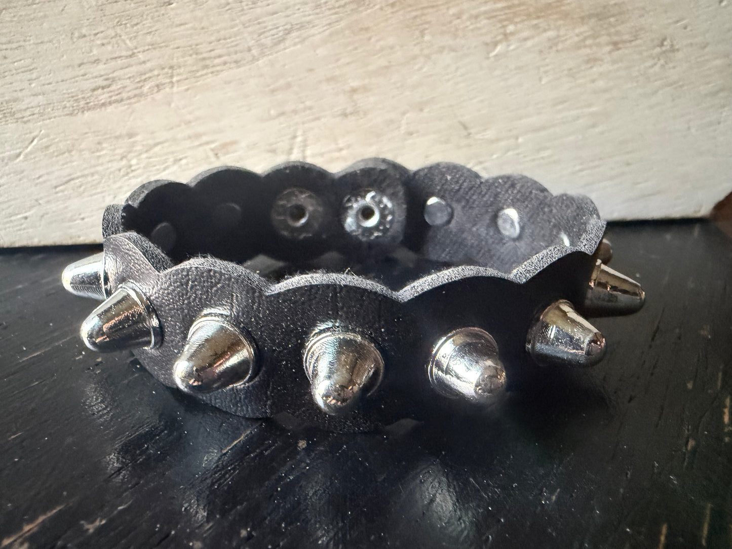 Little Black Snub Nose Spiked Snap Bracelet