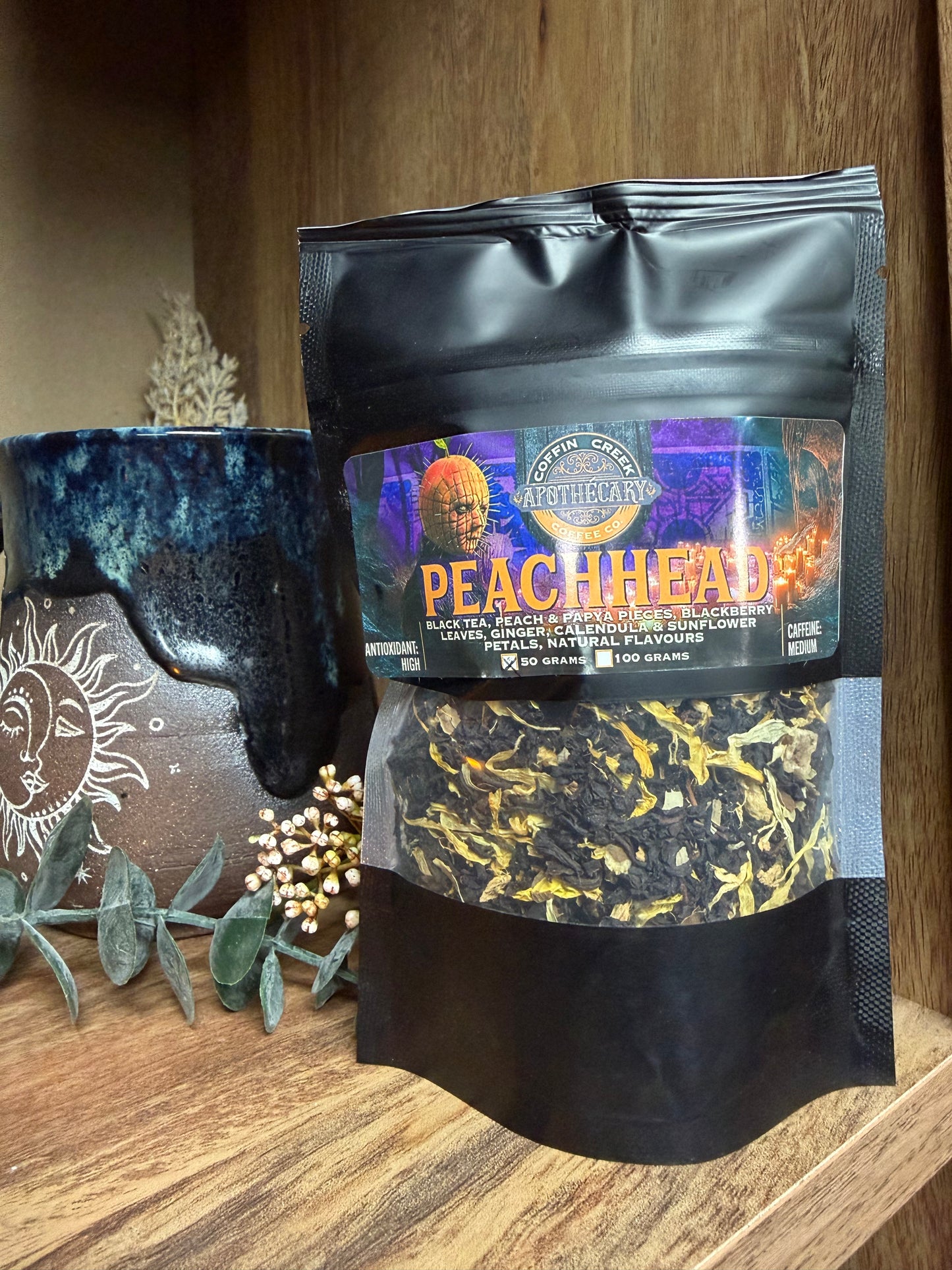 Peachhead Tea - Ginger Peach Black Tea- 50 Grams