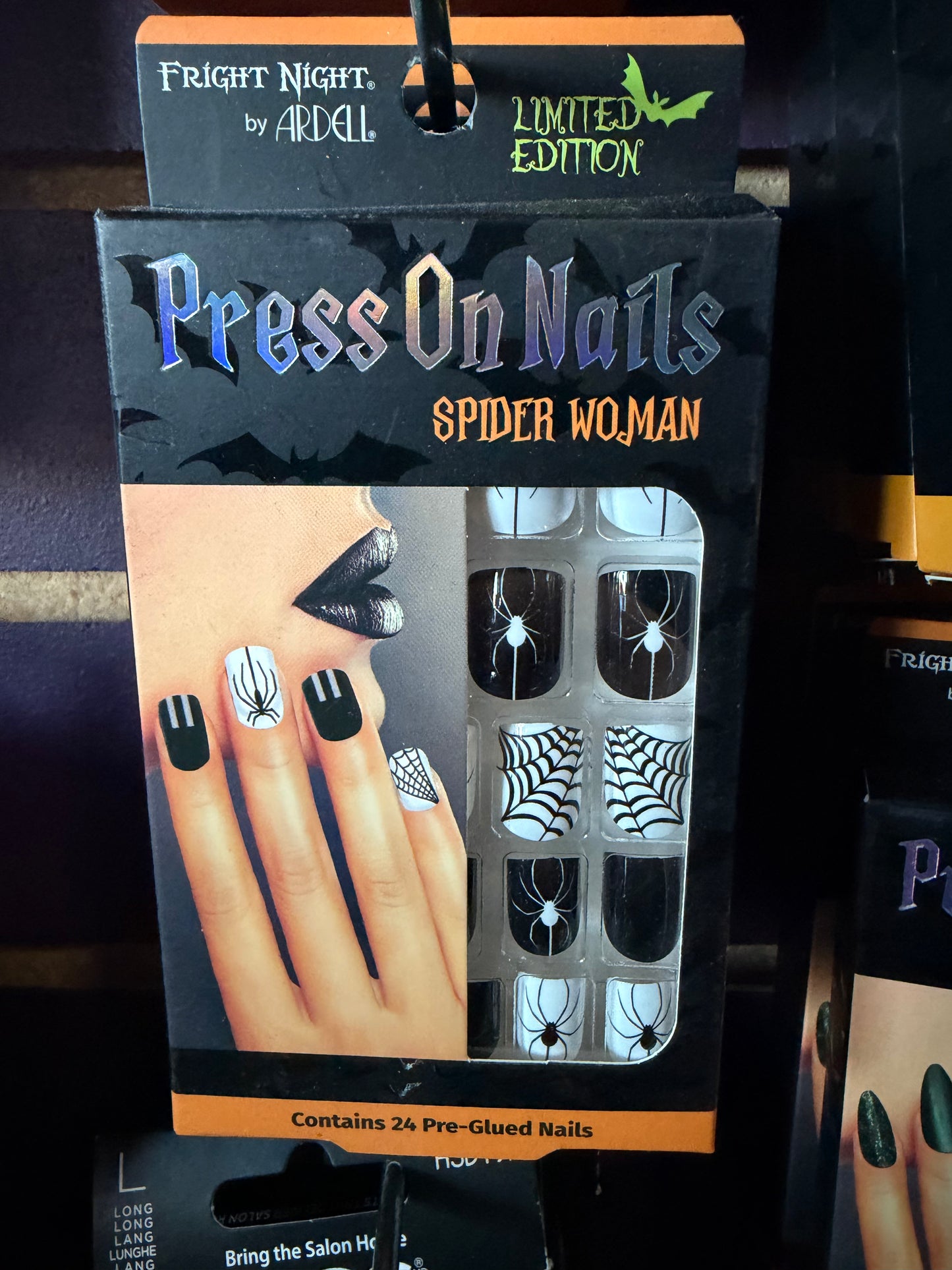 Spider Woman Press On Nails- Fright Night
