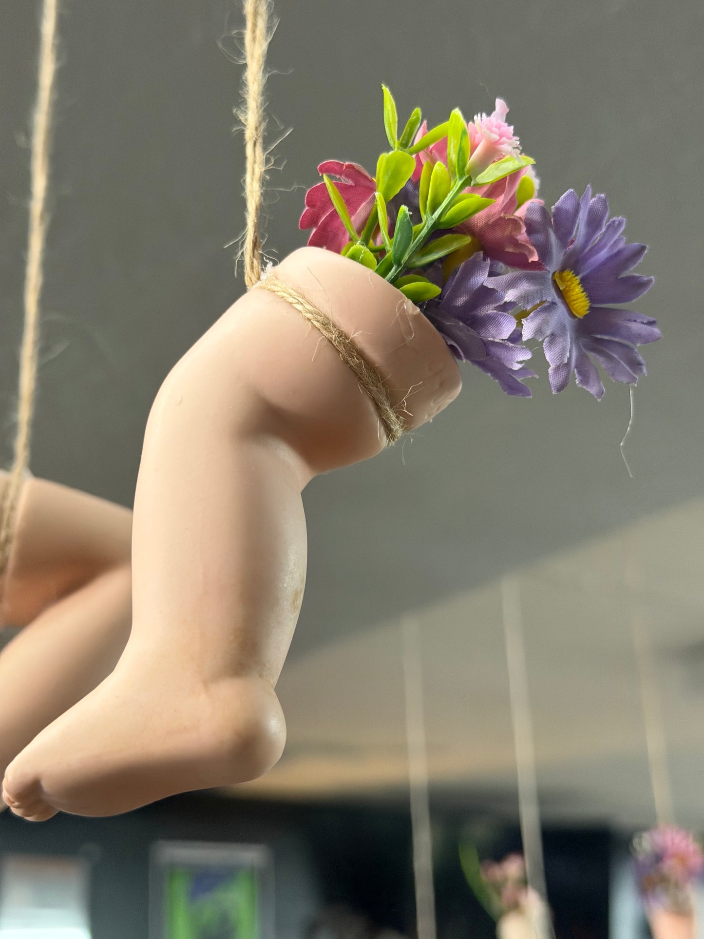 Morbid Queeriosities- Baby Leg Faux Planter Wall Art- 8- #750