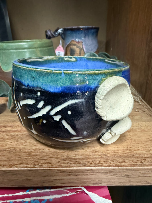 Local Artist- Right Handed Ceramic Tea Sipper- #15