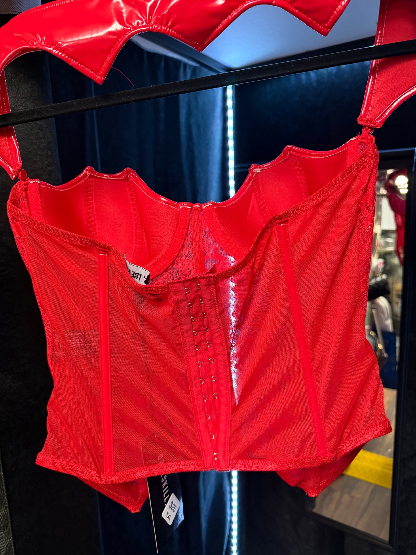 Dollskill- Trick N' Treatz - Vampire Red Corset Top- XXL