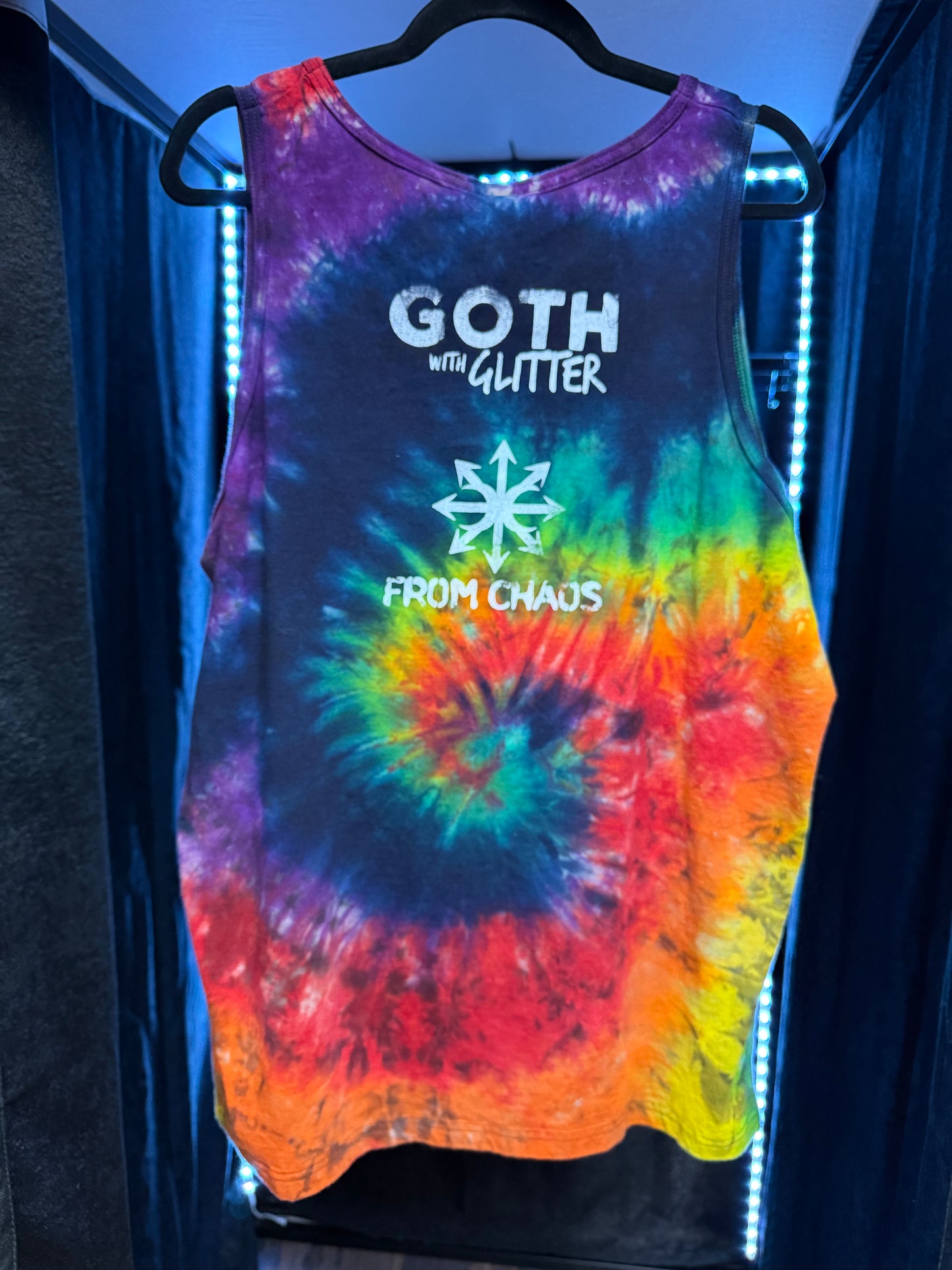Gay Pride Don't Hide- Tie Dye Tank- Size XL