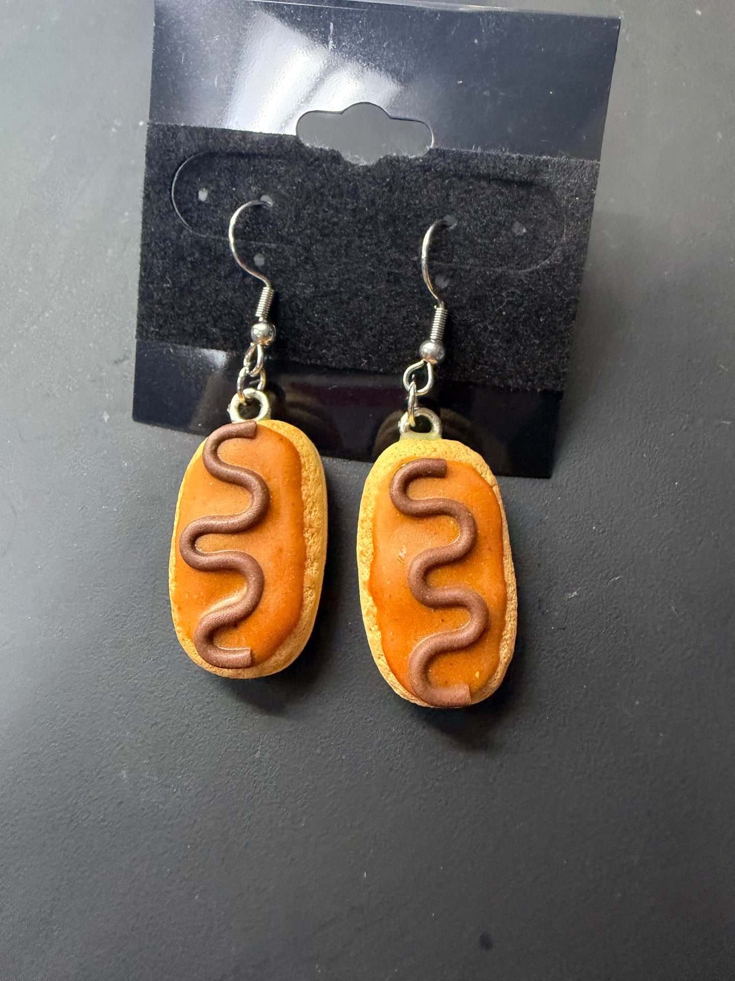 Handmade- Hand Sculpted, Hand-Painted Maple Doughnut Earrings- WTFCharms #10